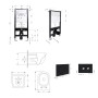 Готовое решение Qtap для ванной комнаты: подвесной унитаз Jay Rimless 485x360x320 + комплект инсталляции Standard (круглая кнопка Black)