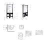 Готовое решение Qtap для ванной комнаты: подвесной унитаз Swan Ultra Quiet 520x360x320 + комплект инсталляции Standard (линейная кнопка Chrome)