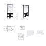 Готовое решение Qtap для ванной комнаты: подвесной унитаз Swan Ultra Quiet 520x360x320 + комплект инсталляции Standard (круглая кнопка White)