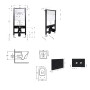 Готовое решение Qtap для ванной комнаты: подвесной унитаз Jay Ultra Quiet 520x360x320 + комплект инсталляции Standard (круглая кнопка Black)