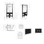 Готовое решение Qtap для ванной комнаты: подвесной унитаз Swan Ultra Quiet 520x360x320 + комплект инсталляции Standard (круглая кнопка Black)