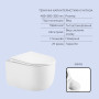 Готовое решение Qtap для ванной комнаты: подвесной унитаз Taurus Ultra Quiet 485x360x350 + комплект инсталляции Standard (круглая кнопка Black)