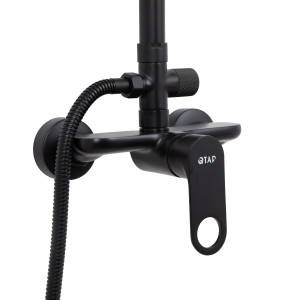 Душевая система для душа Qtap Jay QTJAY110BLM45550 Black Matt