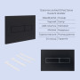 Готове рішення Qtap для ванної кімнати: підвісний унітаз Scorpio ML Ultra Quiet 490x365x325 + комплект інсталяції Standard (лінійна клавіша Black)