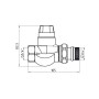Клапан прямой на обратную линию с повышеной проходимостью Thermo Alliance Forte (Kvs - 3,8 m3/h) 3/4" TAF0023W25