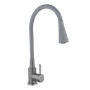 Змішувач для кухні Lidz Aria 015F31 (k35) з гнучким виливом LDARI015F31GGRP49567 Graphite/Grey
