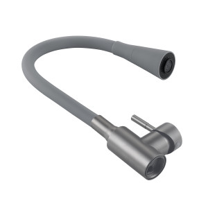 Змішувач для кухні Lidz Aria 015F31 (k35) з гнучким виливом LDARI015F31GGRP49567 Graphite/Grey