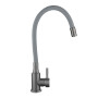 Змішувач для кухні Lidz Aria 015F3 (k35) з гнучким виливом LDARI015F3GGRP49565 Graphite/Grey