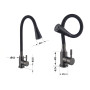 Змішувач для кухні Lidz Aria 015F31 (k35) з гнучким виливом LDARI015F31BGRP49566 Graphite/Black