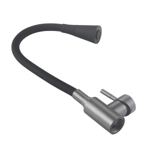 Змішувач для кухні Lidz Aria 015F31 (k35) з гнучким виливом LDARI015F31BGRP49566 Graphite/Black