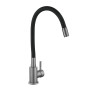 Змішувач для кухні Lidz Aria 015F3 (k35) з гнучким виливом LDARI015F3BGRP49564 Graphite/Black