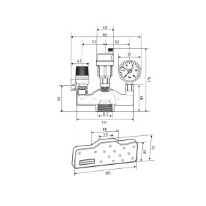 Група безпеки Forte 1"В для котла з теплоізоляцієй (у зборі) TAF290 Thermo Alliance