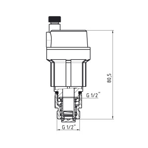 Повітровідвідник Thermo Alliance Forte 1/2"З лат., нікель, автоматичний з запірним клапан TAF28015