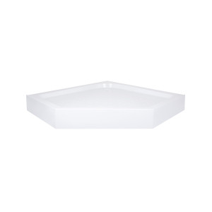 Lidz Душовий піддон DOZORCA SC90x90.LOW, низький, п'ятикутний, акриловий + ніжки, діаметр зливу 50 мм