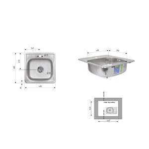 Кухонна мийка Brinex 4848 0,6 мм Micro Decor (BRIN4848MDEC0651258)