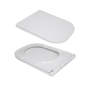 Унитаз напольный Qtap Presto Quadro безобідковий з сідінням Soft-close QTPRE27W51021