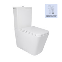 Унитаз напольный Qtap Crow Ultra Quiet безободковый с сиденьем Soft-close QTCRO27W51028