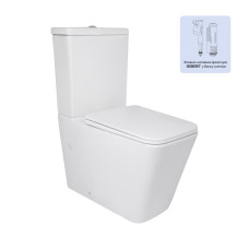 Унитаз напольный Qtap Crow Ultra Quiet безободковый с сиденьем Soft-close QTCRO27W51028