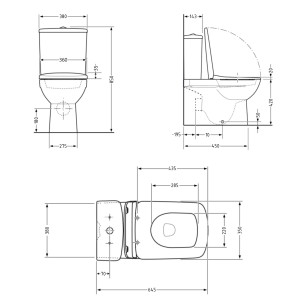 Унитаз напольный Qtap Crow Ultra Quiet безободковый с сиденьем Soft-close QTCRO27W51028