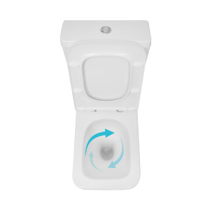 Унитаз напольный Qtap Crow Ultra Quiet безободковый с сиденьем Soft-close QTCRO27W51028