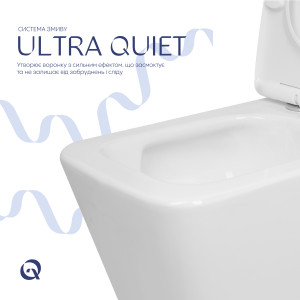Унитаз напольный Qtap Crow Eco Ultra Quiet безободковый с сиденьем Soft-close QTCRO27W51030