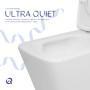 Унитаз напольный Qtap Crow Eco Ultra Quiet безободковый с сиденьем Soft-close QTCRO27W51030