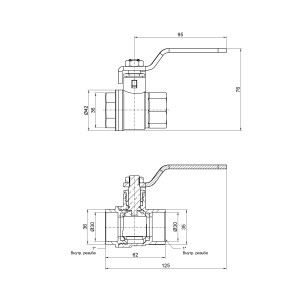 Кран кульовий Thermo Alliance Base 1" ВР для води (важіль) SD600W25