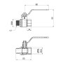 Кран кульовий Thermo Alliance Base 1/2" ВЗ для води (важіль) SD605W15