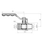 Кран кульовий Thermo Alliance Base 1/2" ВЗ для газу (важіль) SD605G15