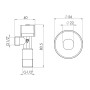 Кран приладовий кульовий Арко Thermo Alliance Standart 1/2"З х 1/2"З SF340W1515