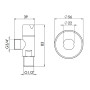 Кран кутовий Thermo Alliance Standart (ручка кругла) з керам.буксою 1/2"З х 3/4"З SF342W1520