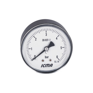 Манометр Icma 1/4" 0-6 бар, заднє підключення №243