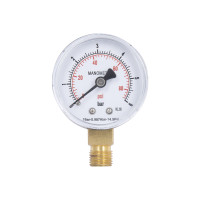 Манометр Thermo Alliance Standart 50 мм 1/4", нижнє підмикання SD1706B