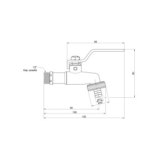 Кран поливальний Thermo Alliance Standart 1/2" SD140W15