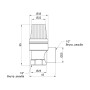 Запобіжний клапан Thermo Alliance Standart 1/2" ВР 2 бар SD2442