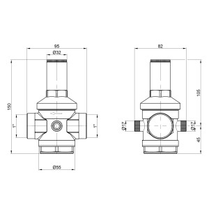 Редуктор тиску Icma 1" №246