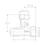 Кран приладовий кульовий Thermo Alliance Forte 1/2"х3/4"х1/2" SF186W152015