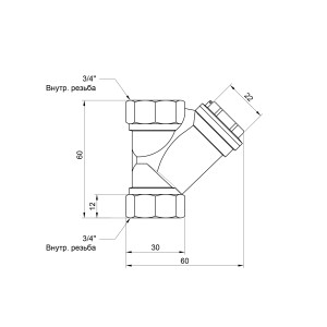 Фільтр грубої очистки Thermo Alliance Base 3/4"ВВ для води косий SD124W20