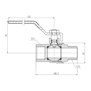 Кран кульовий Thermo Alliance Forte 1 1/2 ВЗ для води (ручка) SF605W40