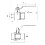 Кран кульовий Thermo Alliance Forte 1 1/4 ВР" для води (ручка) SF600W32