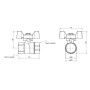 Кран кульовий Thermo Alliance Forte 1" ВР для води (метелик) SF602W25