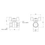 Кран кульовий SD Forte 3/4" ВР для води (метелик) SF602W20