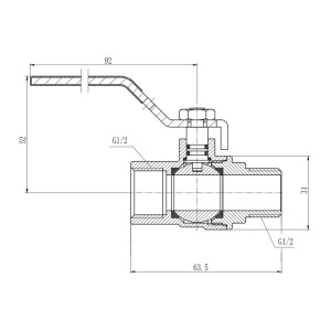 Кран кульовий Thermo Alliance Forte 1/2" ВЗ для газа (ручка) SF605G15