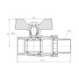Кран кульовий "Американка" Thermo Alliance Forte 3/4" прямий SF220W20