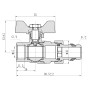 Кран кульовий "Американка" Thermo Alliance Forte 1/2" з антипротіканням прямий SF222W15