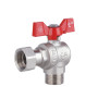 Кран кульовий з накидною гайкою SD Forte1/2" ВЗ для води кутовий SF224W15