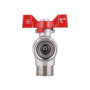 Кран кульовий з накидною гайкою SD Forte1/2" ВЗ для води кутовий SF224W15