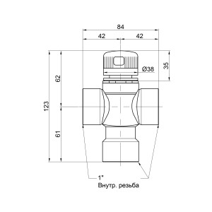 Смеситель термостатический Icma 1" №149