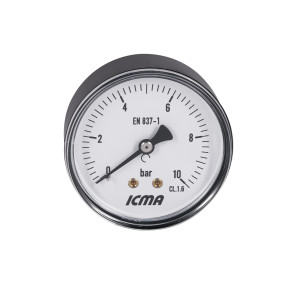 Манометр Icma 1/4" 0-10 бар, заднє підключення №243