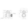 Кран кульовий Thermo Alliance Standart 1/2" ВЗ для води (метелик) SD607NW15PN40